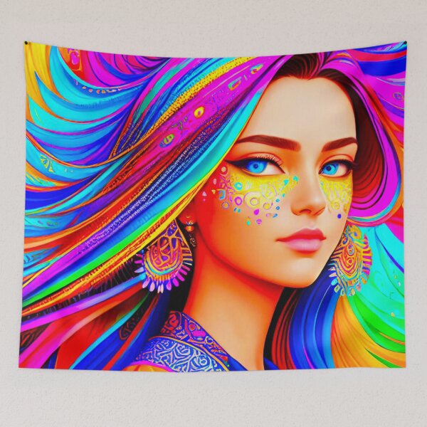 Item preview, Radiant Splendor: Vibrant and Beautiful Woman designed and sold by GrizzlyCollective.
