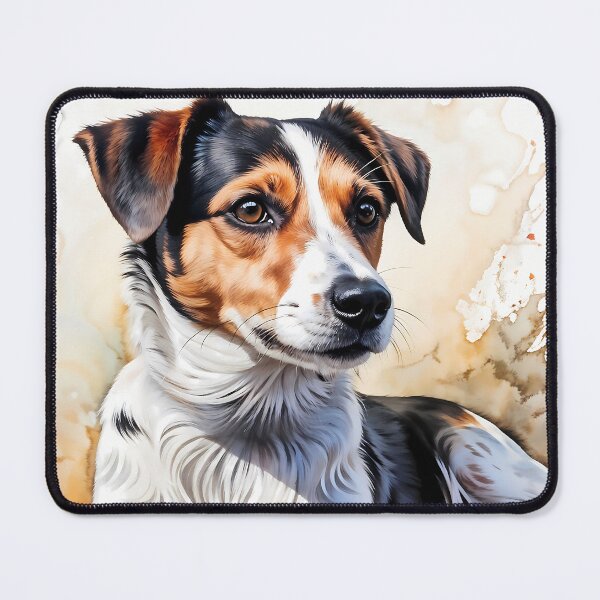 Item preview, Watercolor picture of a Jack Russell dog designed and sold by Petalandfur.