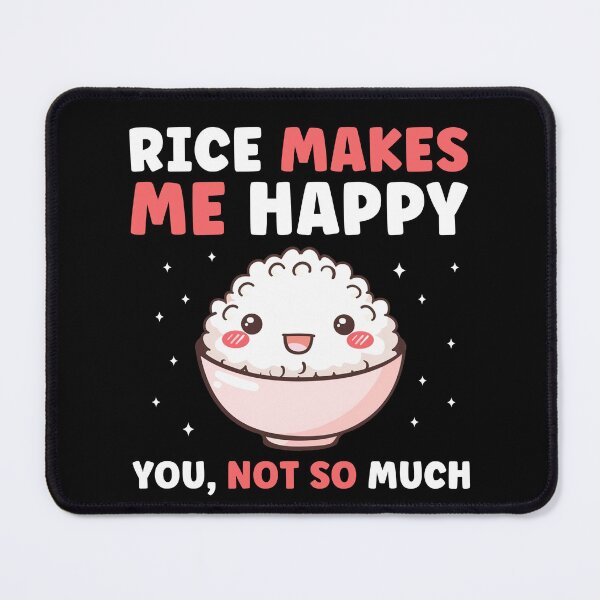 Item preview, Rice Makes Me Happy Funny Rice Lover designed and sold by BlueBerry-Pengu.