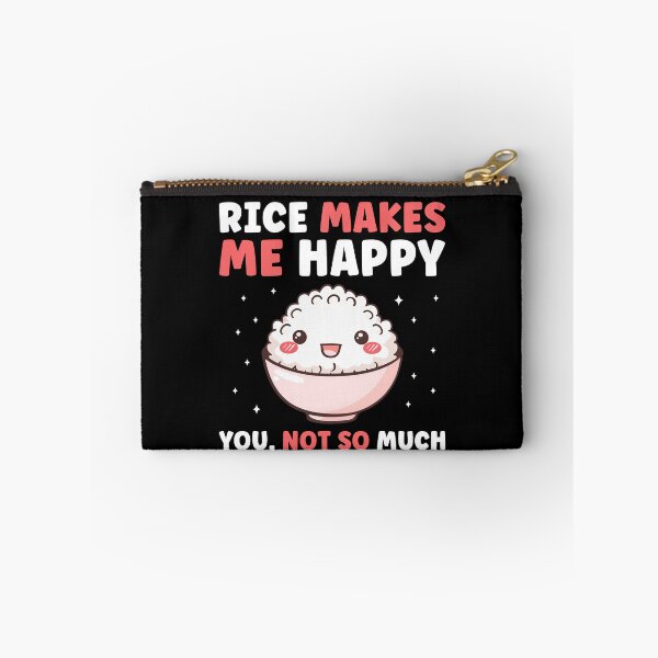 Item preview, Rice Makes Me Happy Funny Rice Lover designed and sold by BlueBerry-Pengu.