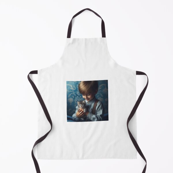 Item preview, "Small Size Friendship: Boy and His Kitten" designed and sold by gabertoni.
