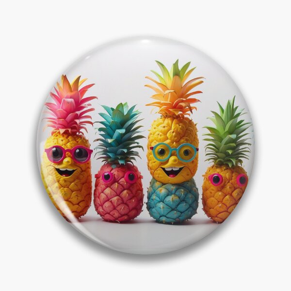 Artikelvorschau, Niedliche, bunte und lustige Claymation-Ananas-Figuren entworfen und verkauft von JLEmporium.
