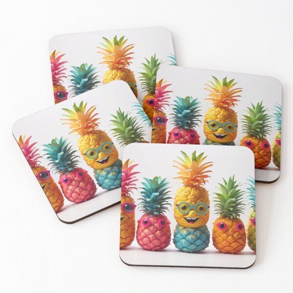 Artikelvorschau, Niedliche, bunte und lustige Claymation-Ananas-Figuren entworfen und verkauft von JLEmporium.