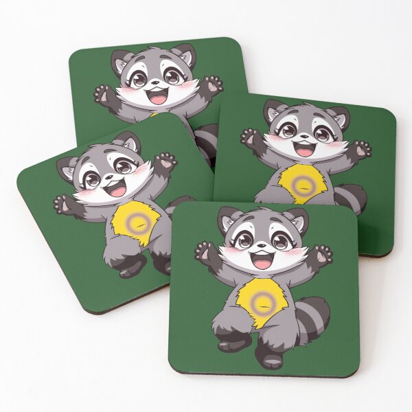 Item preview, Cute Raccoon with Intersex Pride Flag Colored Tummy, Subtle Intersex Design designed and sold by Travelslightly.
