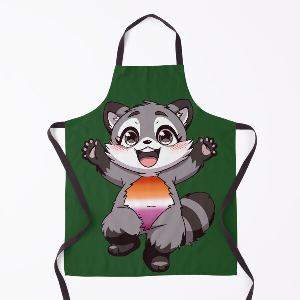 Item preview, Cute Raccoon with Lesbian Pride Flag Colored Tummy, Subtle Lesbian Design designed and sold by Travelslightly.
