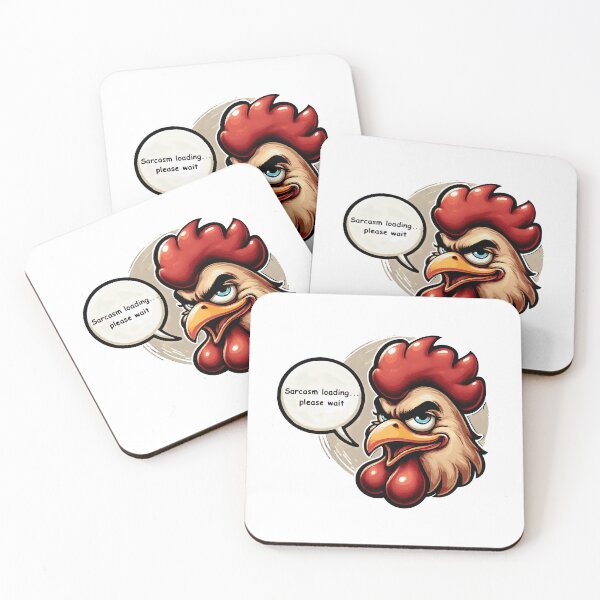 Item preview, Cock-a-Doodle-Doo! The Comical Rooster Artwork: Sarcasm loading... please wait designed and sold by Tw1nsAIArt.