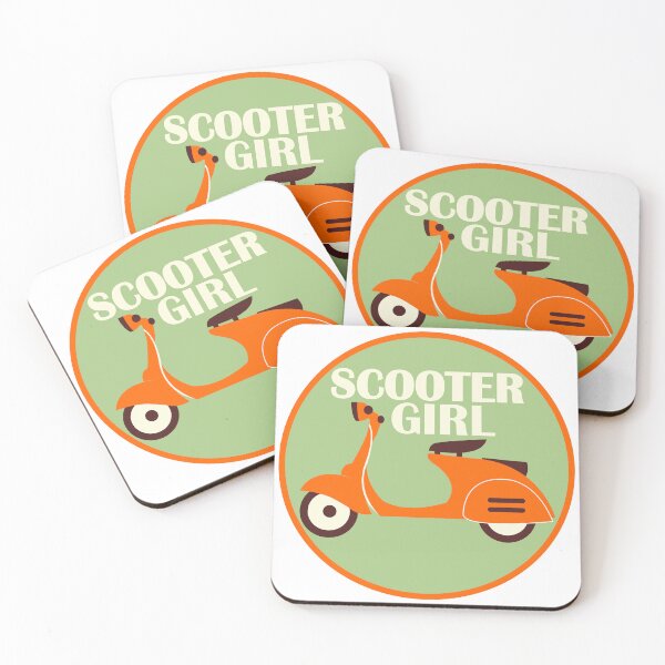 Item preview, Scooter Girl in Orange designed and sold by AceHamster.