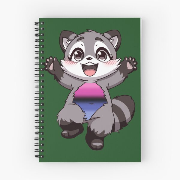 Item preview, Cute Raccoon with Omnisexual Pride Flag Colored Tummy, Subtle Omni Design designed and sold by Travelslightly.