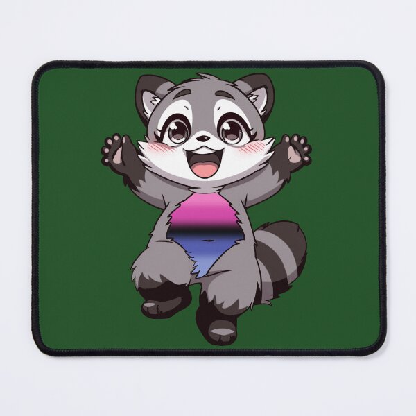 Item preview, Cute Raccoon with Omnisexual Pride Flag Colored Tummy, Subtle Omni Design designed and sold by Travelslightly.