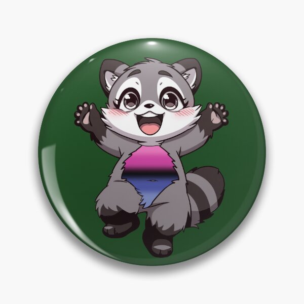 Item preview, Cute Raccoon with Omnisexual Pride Flag Colored Tummy, Subtle Omni Design designed and sold by Travelslightly.