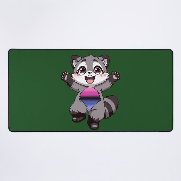 Item preview, Cute Raccoon with Omnisexual Pride Flag Colored Tummy, Subtle Omni Design designed and sold by Travelslightly.