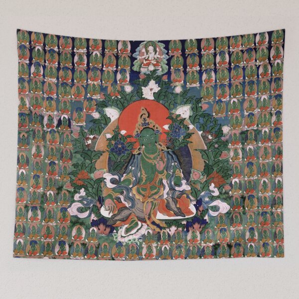 Item preview, Green Tara Buddhist Thangka  designed and sold by Onodera.