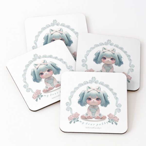 Item preview, Skyblue Pretty Puppy Girly Dog Series 3d Rendering style designed and sold by 3dArtistCandy.