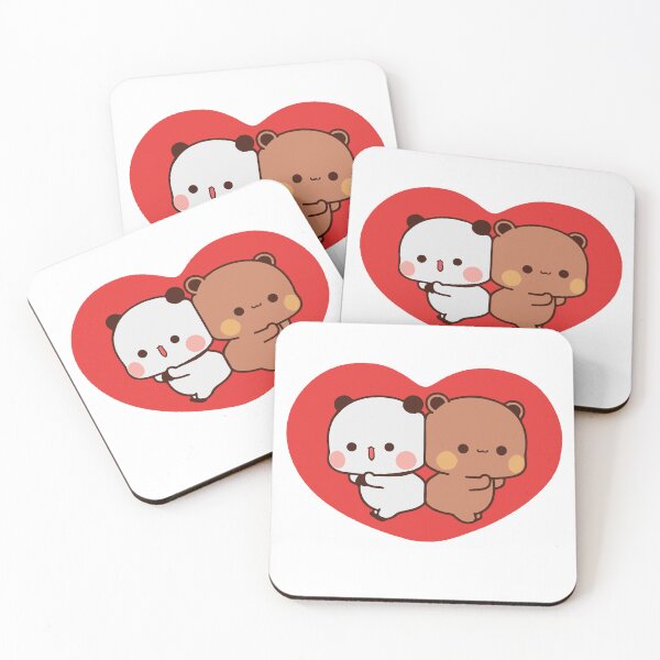 Item preview, Bubu dubu love , cute panda bear mochi peach goma cat love  designed and sold by ThePurplePrints.