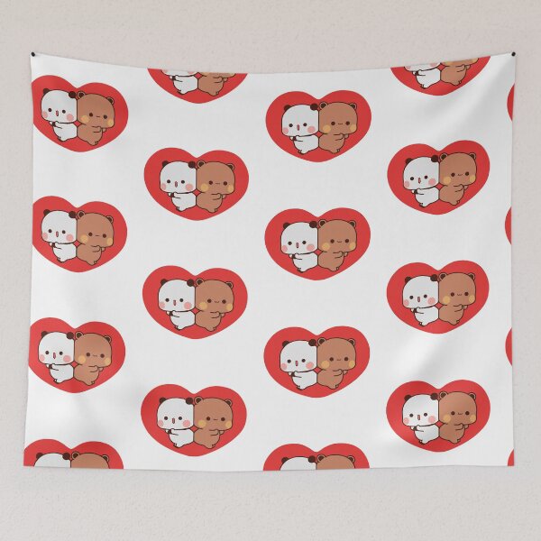 Item preview, Bubu dubu love , cute panda bear mochi peach goma cat love  designed and sold by ThePurplePrints.