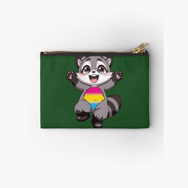 Item preview, Cute Raccoon with Pansexual Pride Flag Colored Tummy, Subtle Pan Design designed and sold by Travelslightly.