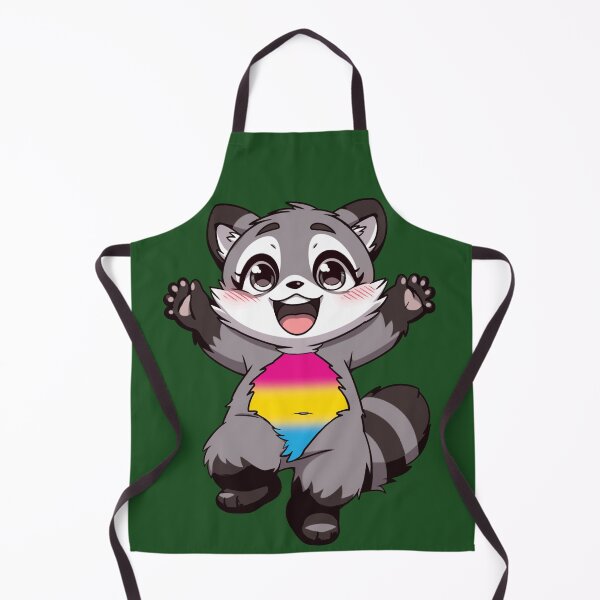 Item preview, Cute Raccoon with Pansexual Pride Flag Colored Tummy, Subtle Pan Design designed and sold by Travelslightly.