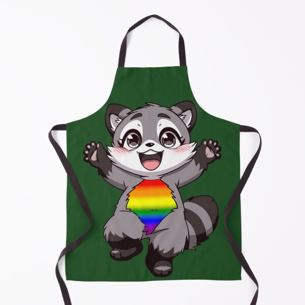 Item preview, Cute Raccoon with LGBTQIA++ Rainbow Pride Flag Colored Tummy, Subtle Gay Pride Design designed and sold by Travelslightly.
