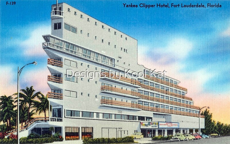 "Yankee Clipper Hotel, Fort Lauderdale, Florida Vintage Linen Postcard ...