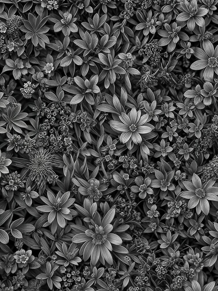 Aperçu 3 sur 3. Foulard avec l'œuvre Flowers field 44 créée et vendue par oduchossoir.