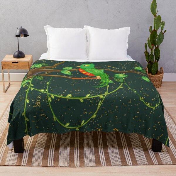 Item preview, Mystical Quetzal Green Tropical Forest Pattern Vines Branch designed and sold by julyperson.