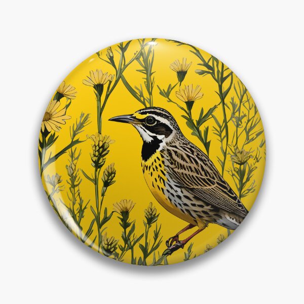 Item preview, A Western Meadowlark Surrounded By Goldenrod Flowers 1 designed and sold by taiche.