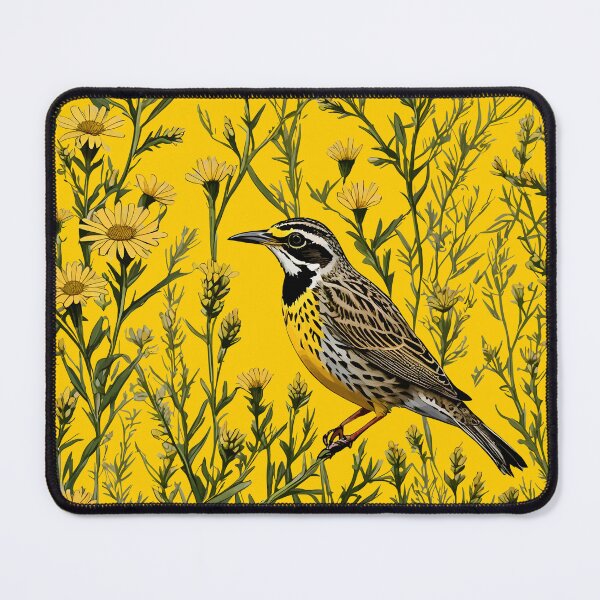 Item preview, A Western Meadowlark Surrounded By Goldenrod Flowers 1 designed and sold by taiche.