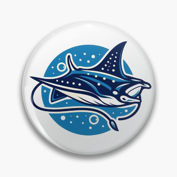 Item preview, a blue manta ray designed and sold by zzinthestore.