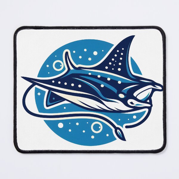 Item preview, a blue manta ray designed and sold by zzinthestore.