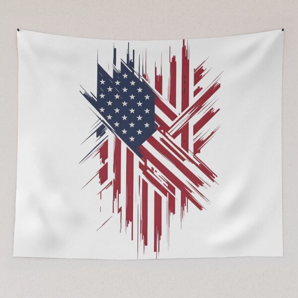 Item preview, Cool Modern Patriotic American Flag designed and sold by PlanetMarker.