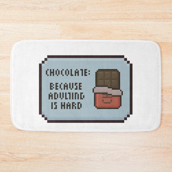 Item preview, Pixel Art Chocolate Design - Funny Adulting Quote designed and sold by ThePixeler.