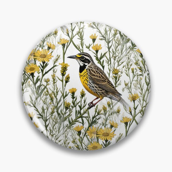 Item preview, A Western Meadowlark Surrounded By Goldenrod Flowers 1 Pattern  designed and sold by taiche.