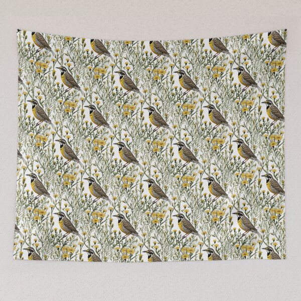 Item preview, A Western Meadowlark Surrounded By Goldenrod Flowers 1 Pattern  designed and sold by taiche.