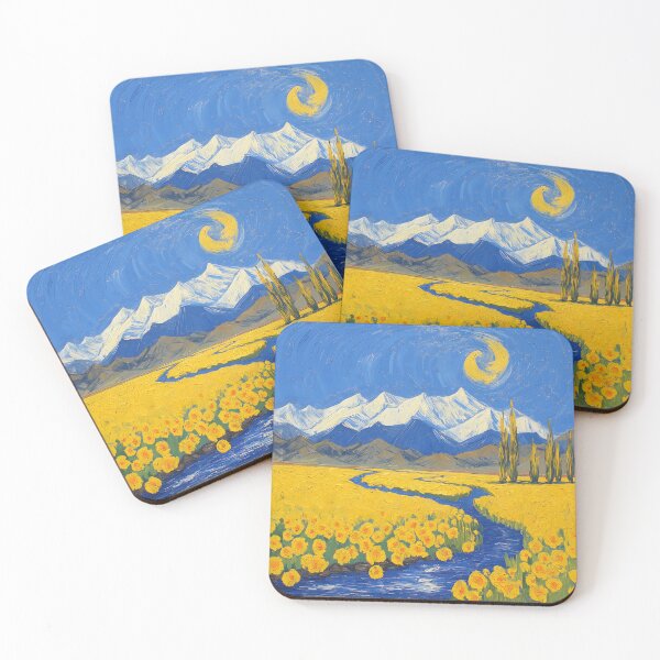 Item preview, Snow Peaks and Yellow Blossoms designed and sold by unimuse.