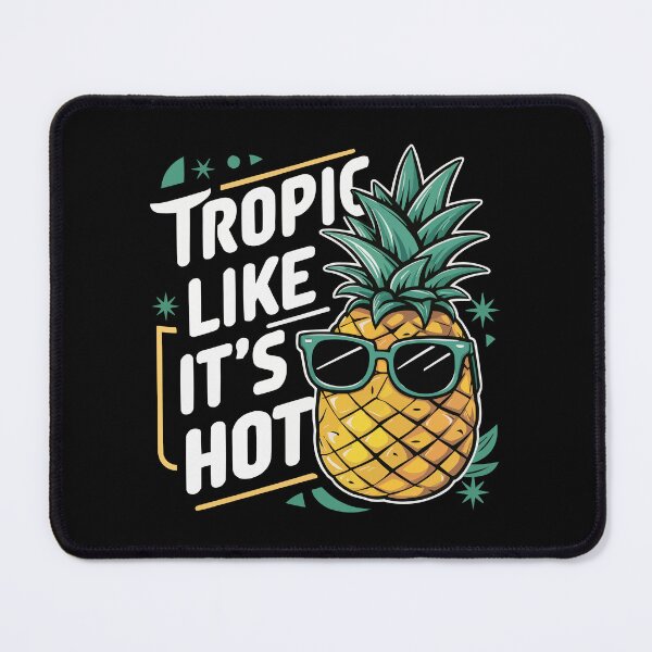 Item preview, Trendy Cartoon Pineapple with Green Sunglasses - 'Tropic Like It's Hot' Design designed and sold by Shirtlify.