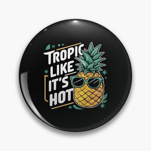 Item preview, Trendy Cartoon Pineapple with Green Sunglasses - 'Tropic Like It's Hot' Design designed and sold by Shirtlify.