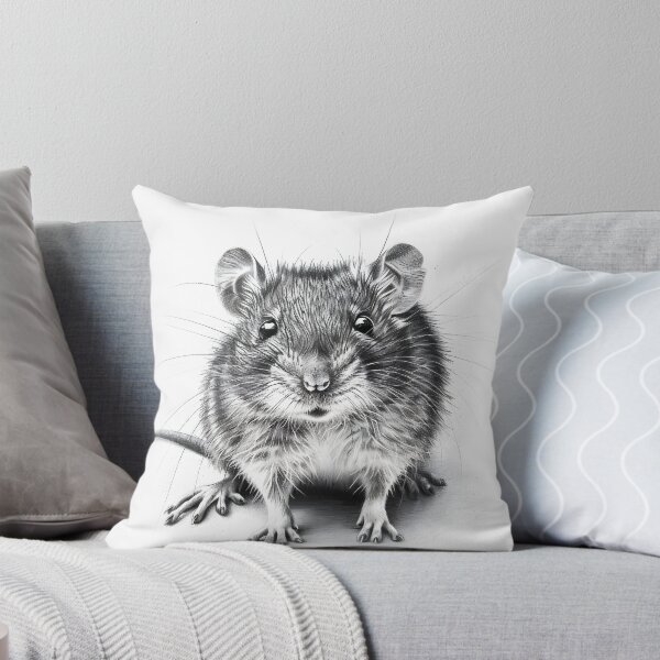 Item preview, Black and White Rat Pencil Drawing designed and sold by Pencil-Art.
