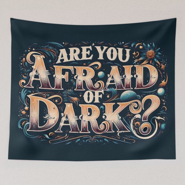 Item preview, Are you afraid of dark, typography designed and sold by maxmaj.