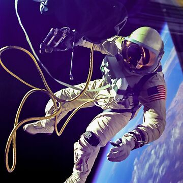 Artwork thumbnail, Spacewalk - NASA First Space Walk Digital Art by Very Peculiar