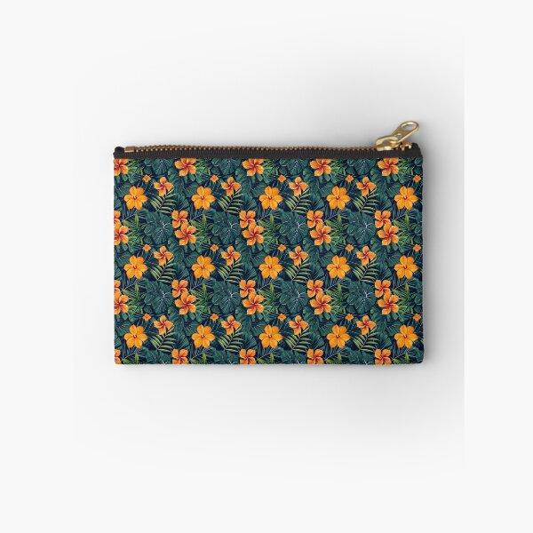 Item preview, Bright orange flowers amid lush green tropical foliage in a botanical illustration designed and sold by Jerhus.