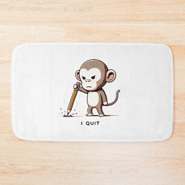 Item preview, A very angry monkey said: I QUIT designed and sold by perfect-radius.