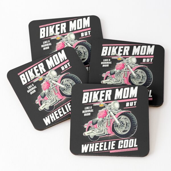 Item preview, Funny Biker Mom Wheelie Cool Black T-Shirt designed and sold by BoughtTheTShirt.