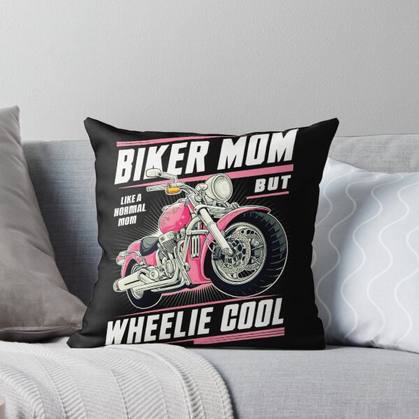Item preview, Funny Biker Mom Wheelie Cool Black T-Shirt designed and sold by BoughtTheTShirt.
