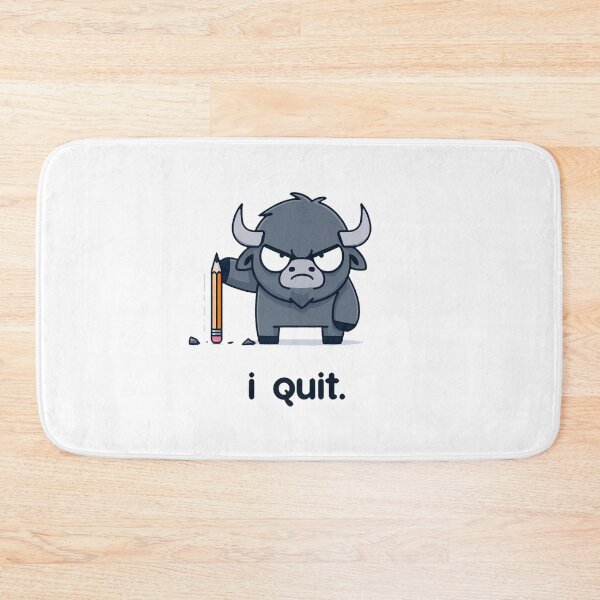 Item preview, A very angry cow said: I QUIT designed and sold by perfect-radius.