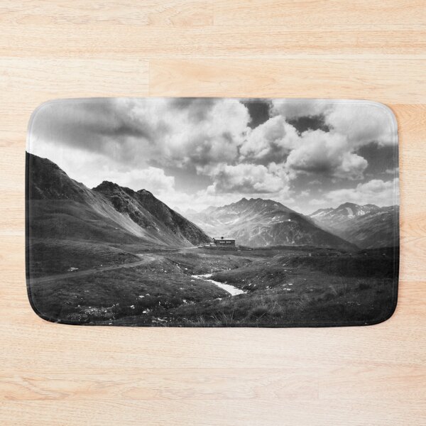 Item preview, Black and white art photo of mountain motif Hohe Tauern National Park in Austria designed and sold by Marvin Diehl.
