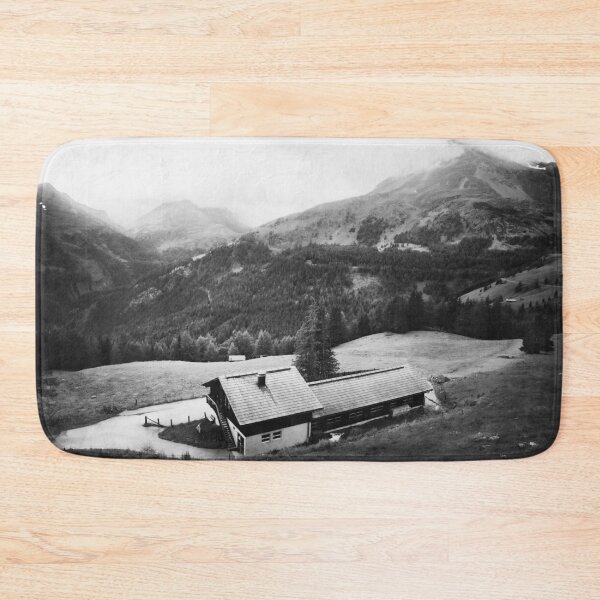 Item preview, Black and white art photo of mountain motif Hohe Tauern National Park in Austria designed and sold by Marvin Diehl.