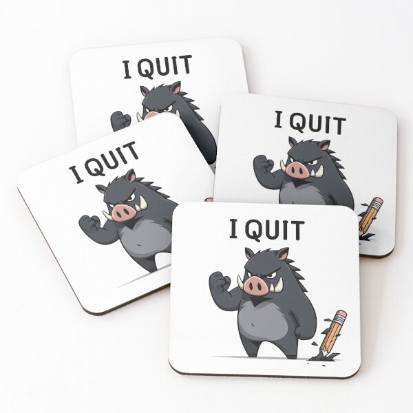 Item preview, A very angry pig said: I QUIT designed and sold by perfect-radius.