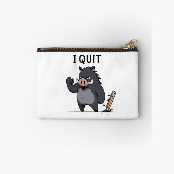 Item preview, A very angry pig said: I QUIT designed and sold by perfect-radius.