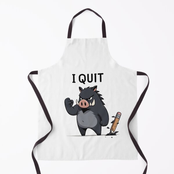 Item preview, A very angry pig said: I QUIT designed and sold by perfect-radius.