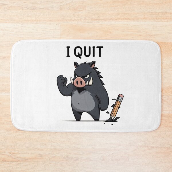 Item preview, A very angry pig said: I QUIT designed and sold by perfect-radius.